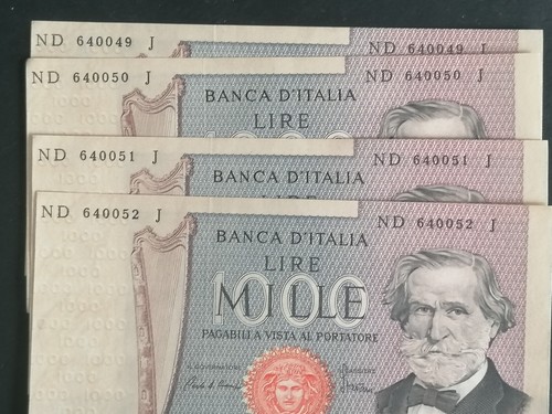 Lot lire banknotes - 4, 1000