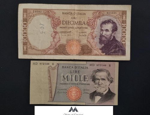 Italy banknotes 10000 - lire, +