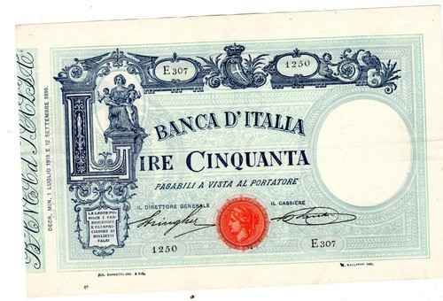 Italy italia billet - billet, 50