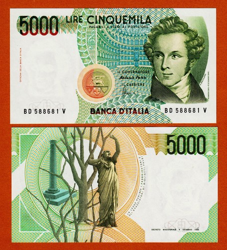 Italy 5000 lire - italy, 1985