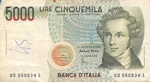 Italy 5000 lire 4 - italy, 4.1.1985