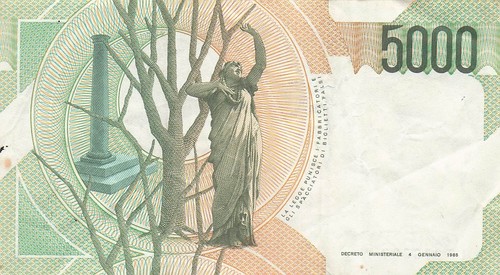 Italy 5000 lire 4 1 - lire, 4.1.1985