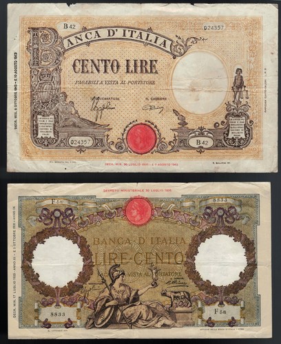 Banknotes italy 100 - banknotes, lire