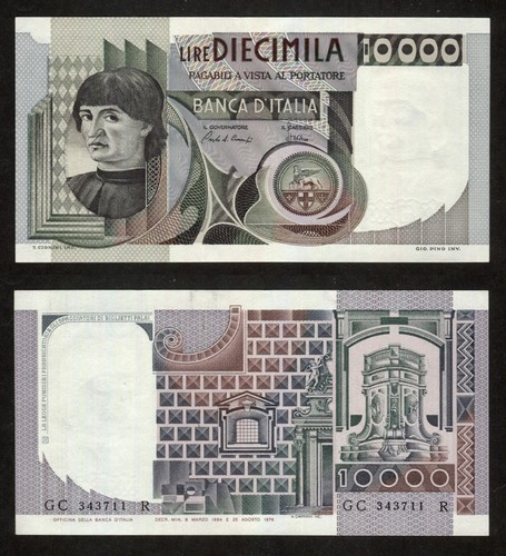 Italy 1984 10000 lire pick - -,
