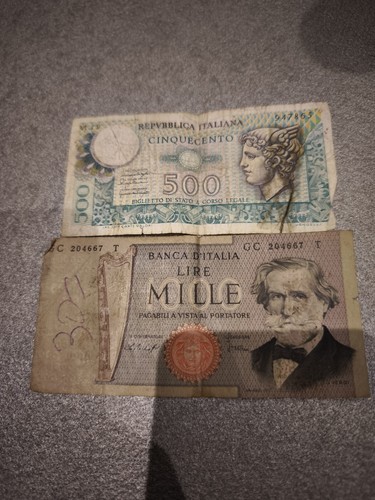 Lot italian banknotes - lot,