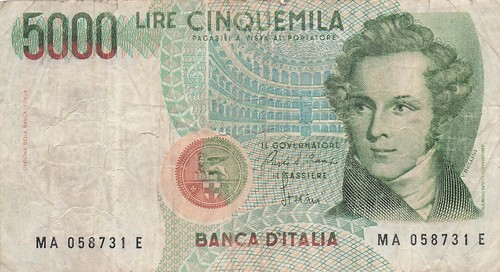 Italy 5000 lire 4 1 - 5000,