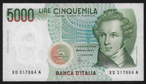 Italy 5000 lire - , 1985