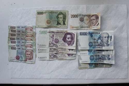 Italy banknotes 50000 lire - italy, banknotes,