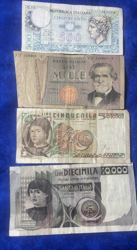 Italy 500 1000 5000 10000 - , lire