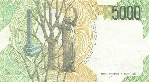 Italy 5000 lire - italy,